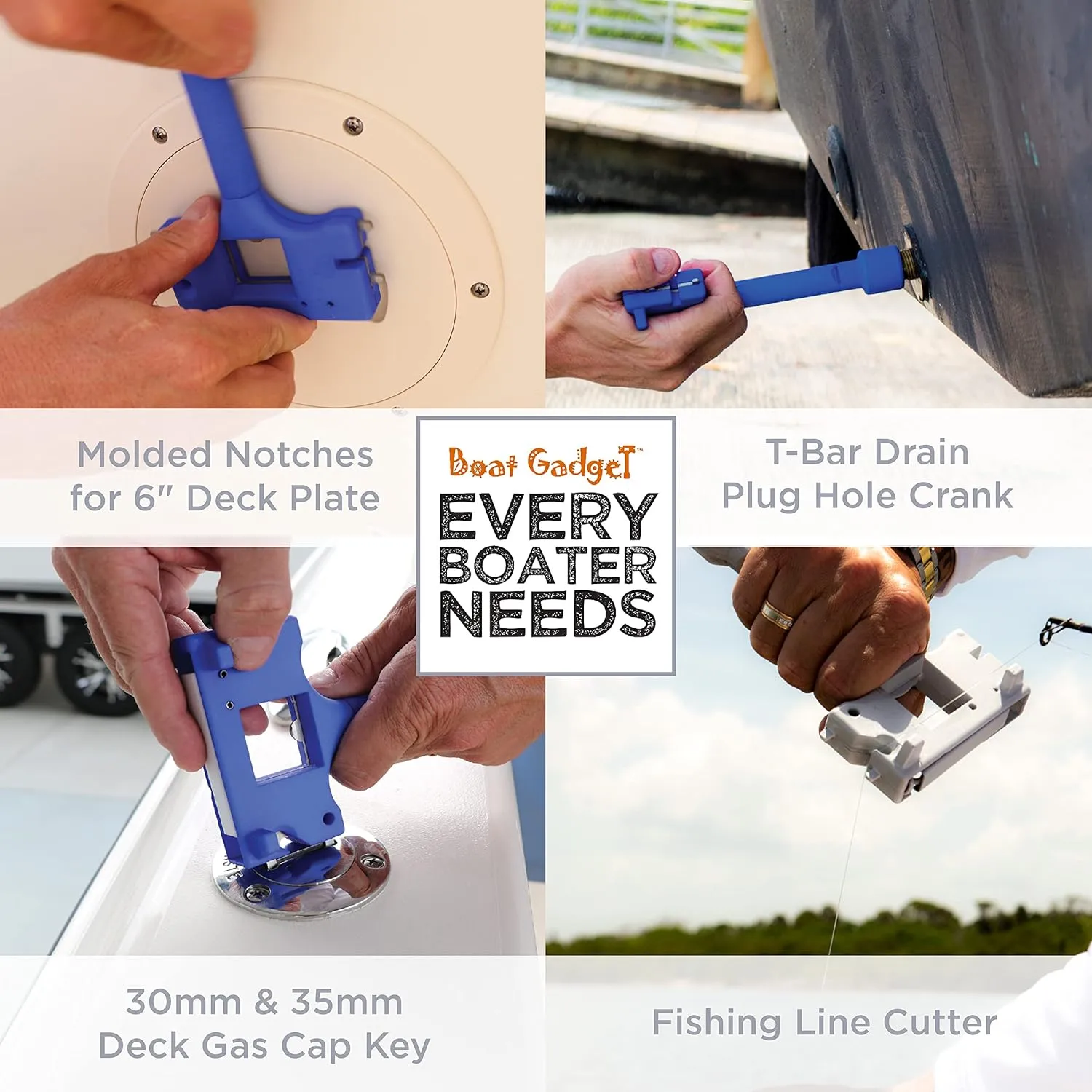– This 10-in-1 Boat Tool Includes Beer and Wine Bottle Opener, Safety Whistle, Fishing Line Cutter, Marine Gas Cap Key & Other Essential Tools – Great idea for Boat Owners