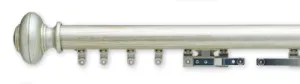 1-3/8" Smooth or Reeded Wood Facia Assembled Hand or Cord Draw Complete Traverse Track Set (Without Rings) 4Ft Length (48")*
