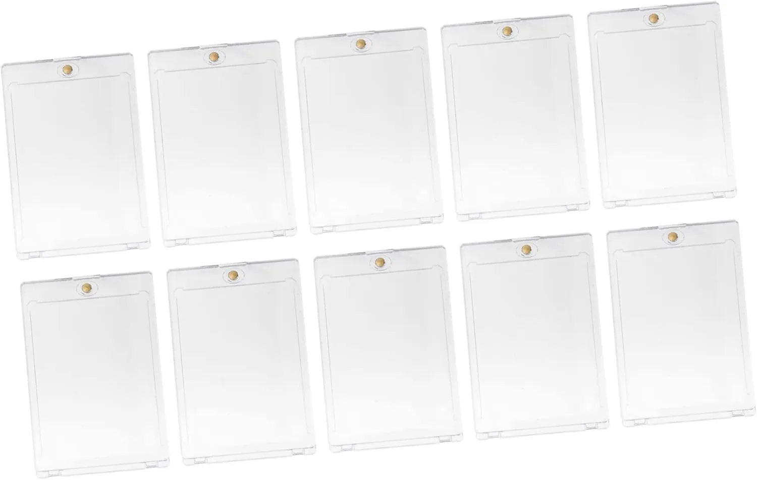 10pcs Magnetic Card Holder Transparent Hard Game Card Organizer for Storage and Display