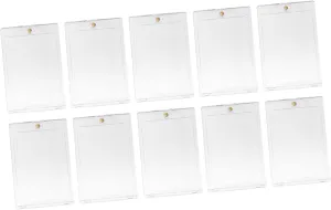 10pcs Magnetic Card Holder Transparent Hard Game Card Organizer for Storage and Display