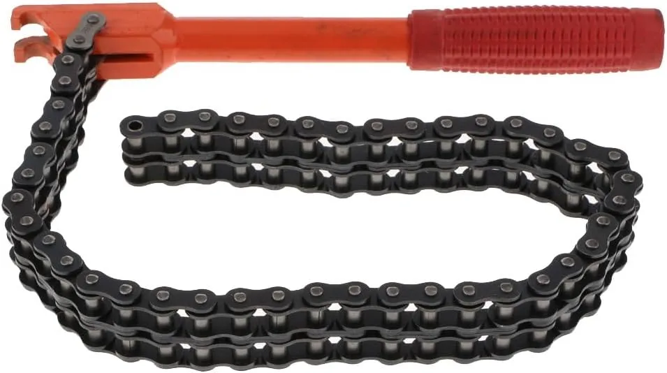 10" Heavy Duty Oil Filter Chain Wrench Removal Auto Car Plumbing Pipe Tool