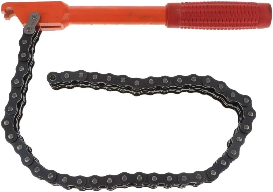 10" Heavy Duty Oil Filter Chain Wrench Removal Auto Car Plumbing Pipe Tool
