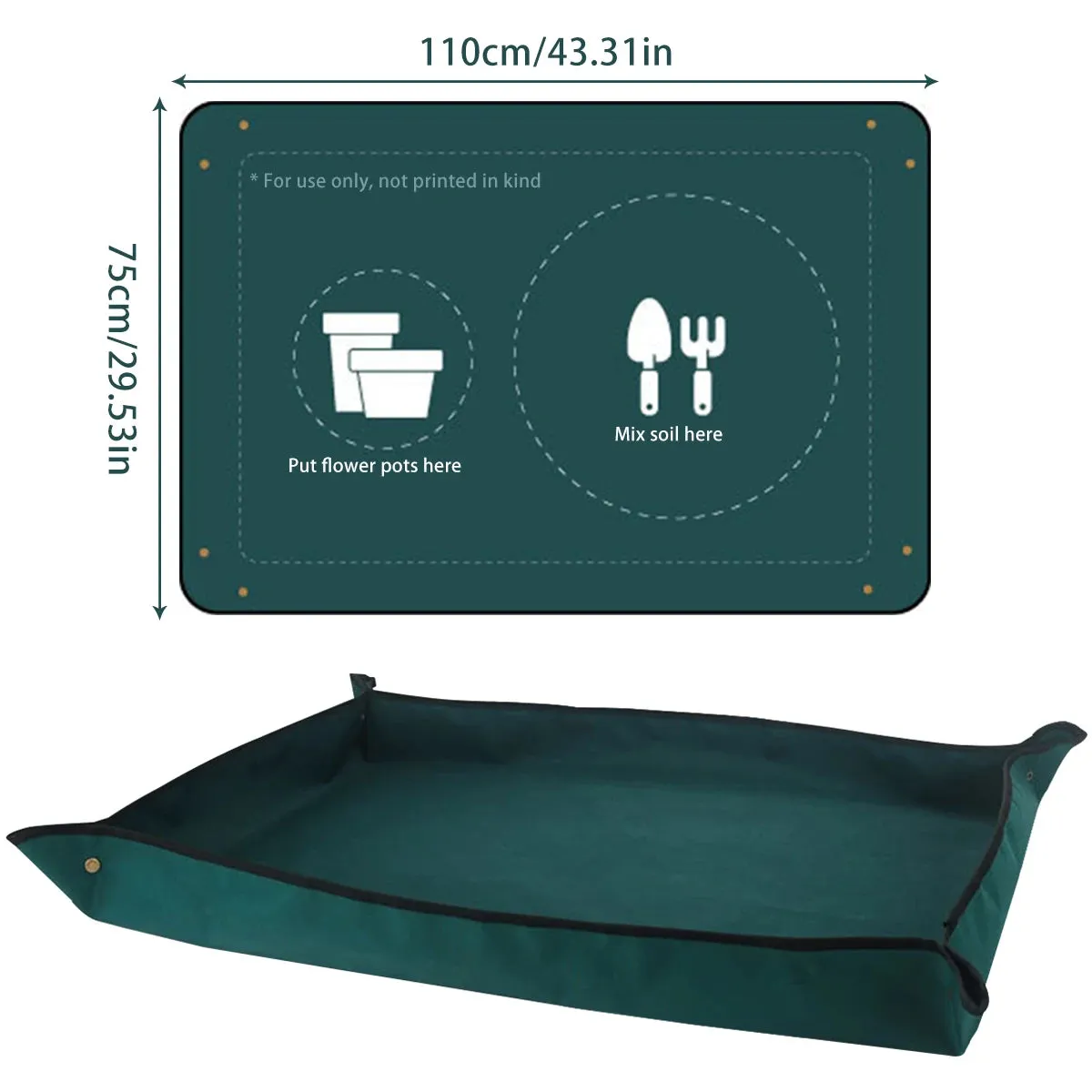 110CM Planting Mat Oxford Cloth Plant Repotting Mat Foldable Waterproof Gardening Potting Pad Flower Pots Transplanting Mats
