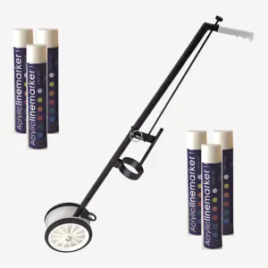 12 X Aerosol Line Marker - White And 1 X 2 Wheel Applicator