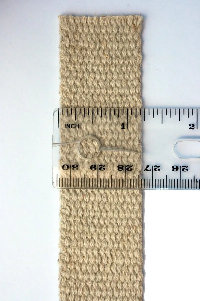 1.25 Inches Wide Hemp Webbing - Your Choice of Length (3 Yards)