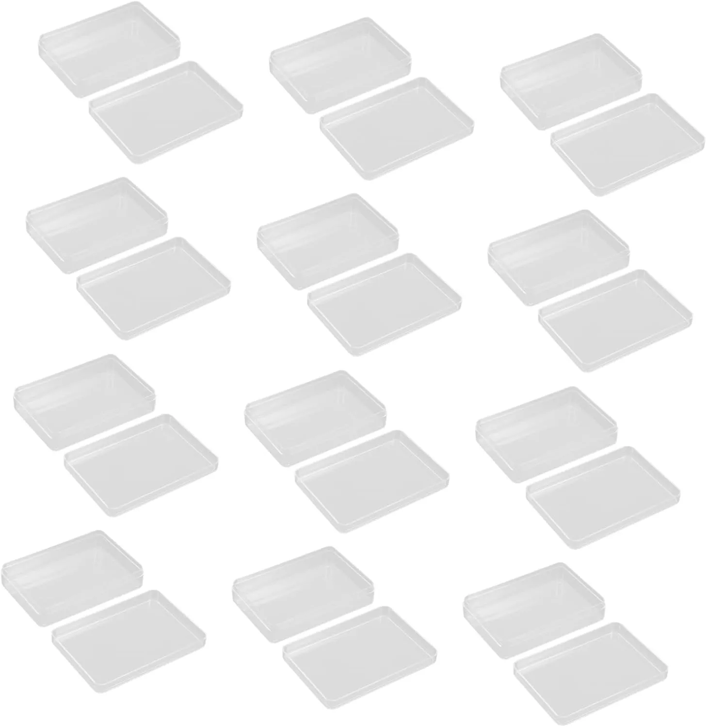12Pcs Transparent Plastic Poker Cases Storage Boxes for Compact for Easy Carrying for Organizing Poker Decks and Accessories