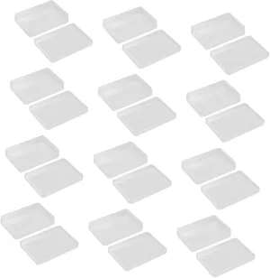 12Pcs Transparent Plastic Poker Cases Storage Boxes for Compact for Easy Carrying for Organizing Poker Decks and Accessories