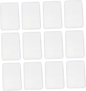 12pcs Transparent Poker Card Storage Boxes Rectangular Clear Plastic Cases for Organizing Cards Beads Jewelry Compact Design for Home Office Storage