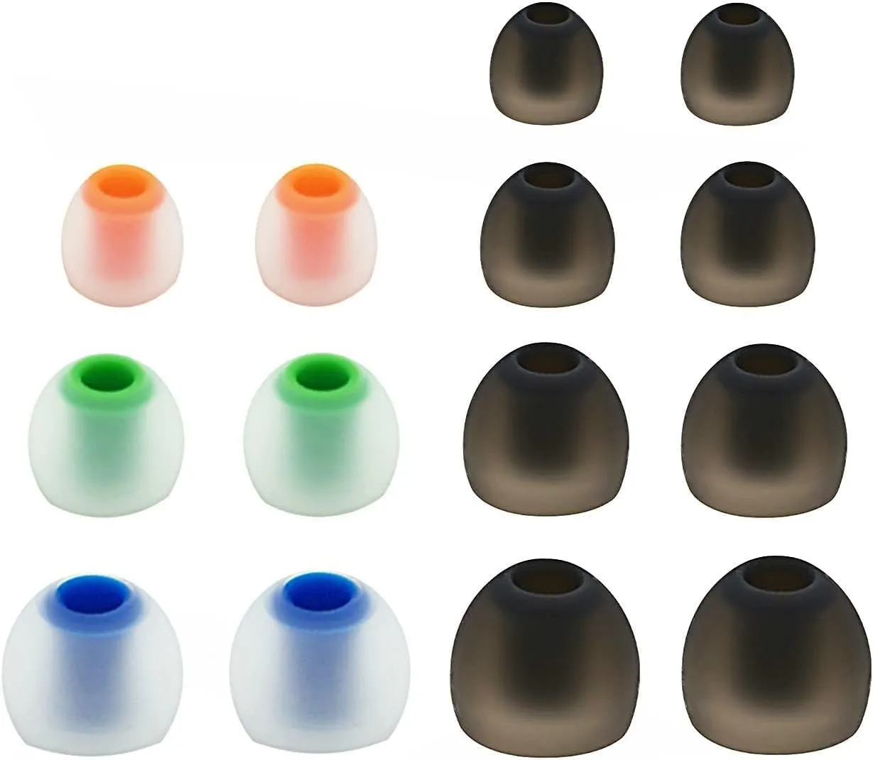 14pcs (NSY-TWTB) Silicone Tips Compatible with True Wireless Earphones- Jabra Elite Sport, Samsung Gear IconX, Bragi Dash Headphone, Motorola VerveOne, Sol Republic Amps Air, and LG HBS-F110 Tone Free