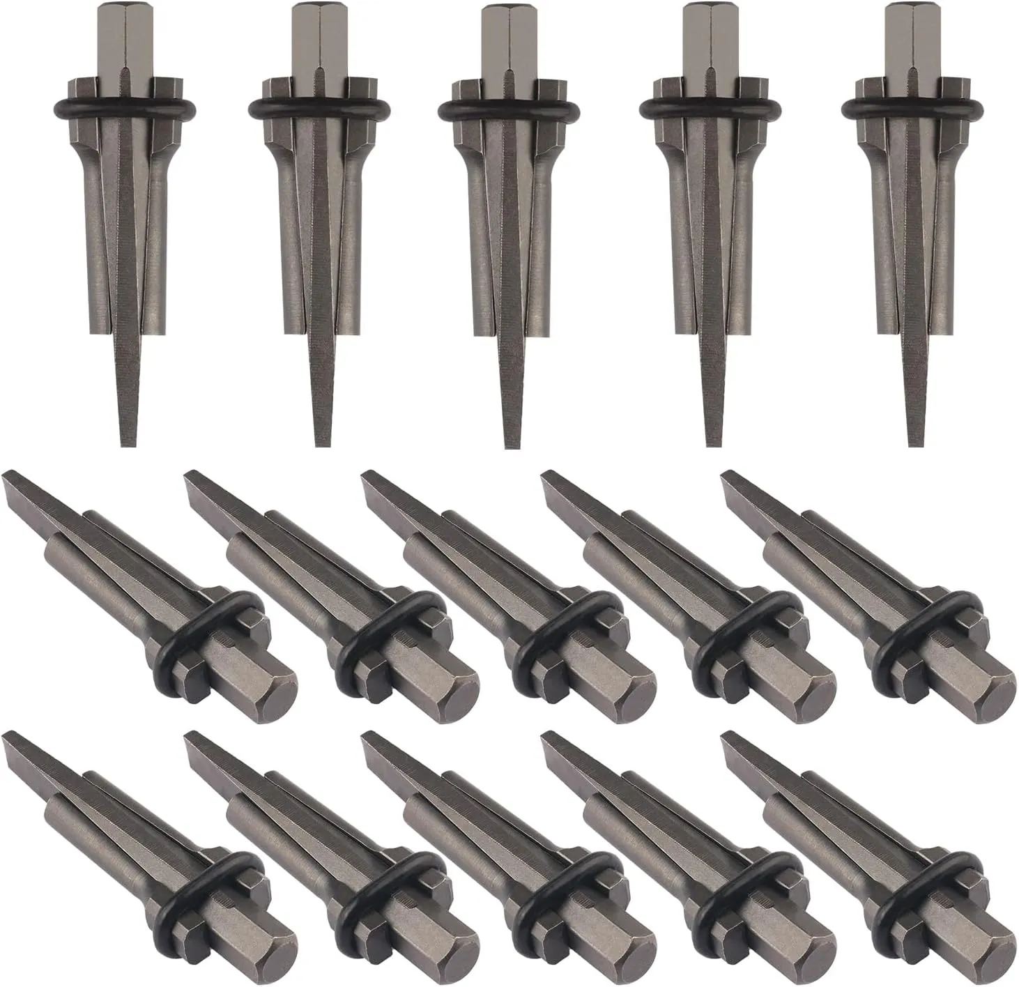 15 Pack 5/8 Inch Wedge and Feather Shims, Heavy Duty Stone Rock Splitter, Plug Wedge Feather Shims for Rocks, Concrete, Ideal for Outdoor Collection and Construction