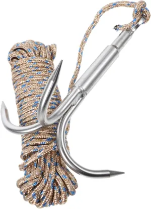 1Set Multi Functional Aquatic Anchor Hook Durable Stainless Steel Grapple Hook for Outdoor Activities Climbing Fishing and Retrieval Lightweight and Compact Design
