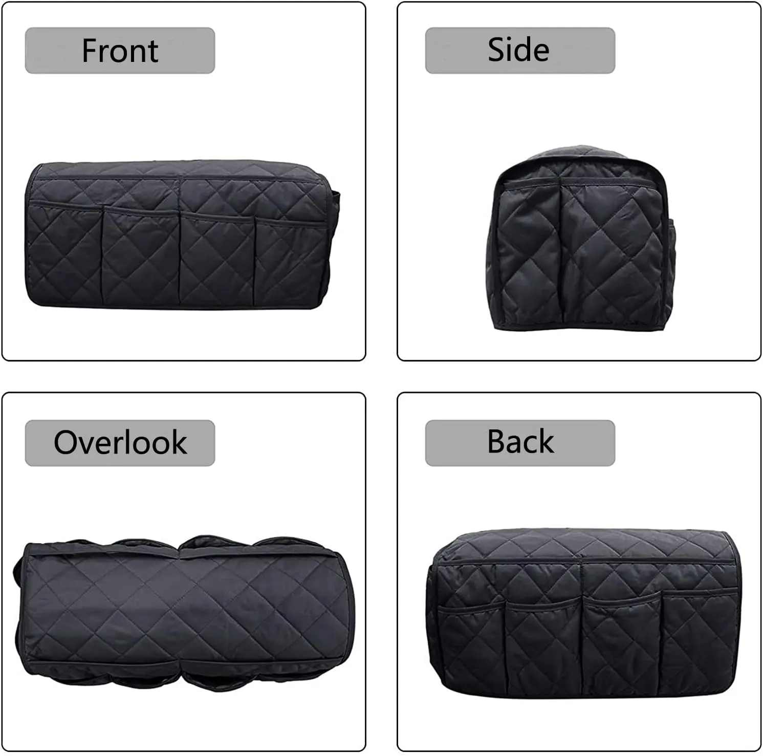 2 in 1 Waterproof Armrest Covers Sofa Arm Organizer with 14 Pockets for Tablet Magazines TV Remote Holder, Anti-Slip Recliner Couch Armchair Slipcover Furniture Sofa Arm Protector Storage Caddy Pouch