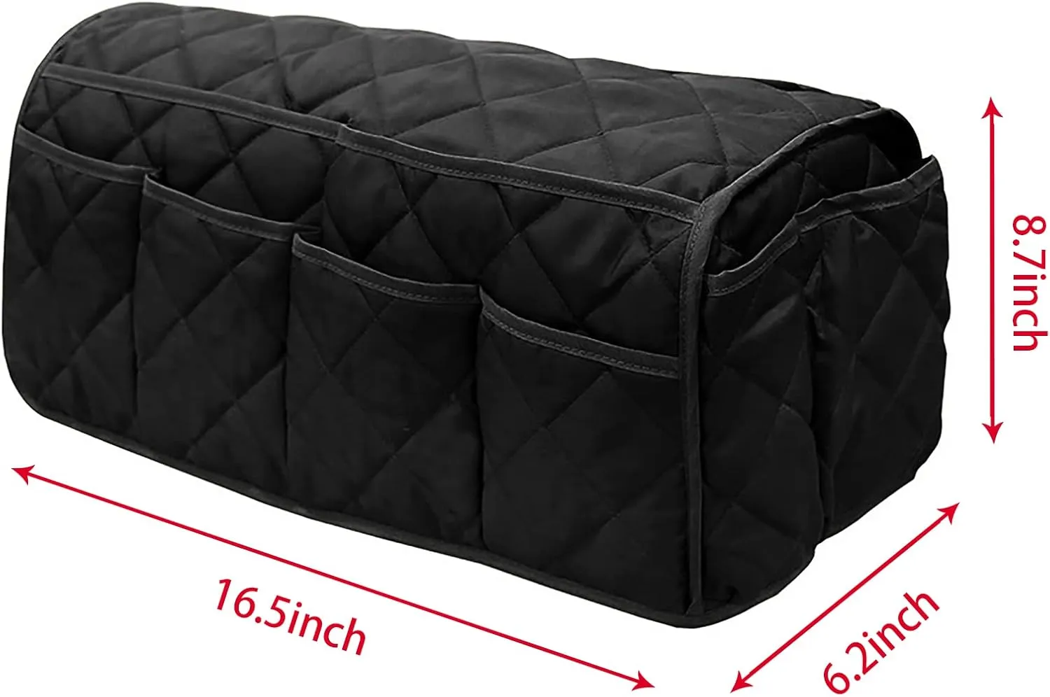 2 in 1 Waterproof Armrest Covers Sofa Arm Organizer with 14 Pockets for Tablet Magazines TV Remote Holder, Anti-Slip Recliner Couch Armchair Slipcover Furniture Sofa Arm Protector Storage Caddy Pouch