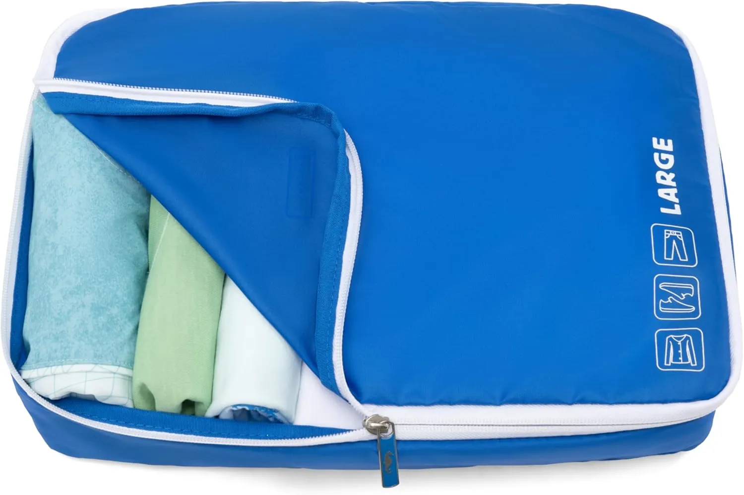 2 Pack Large Washable Travel Organizer Packing Cubes, Ocean Blue