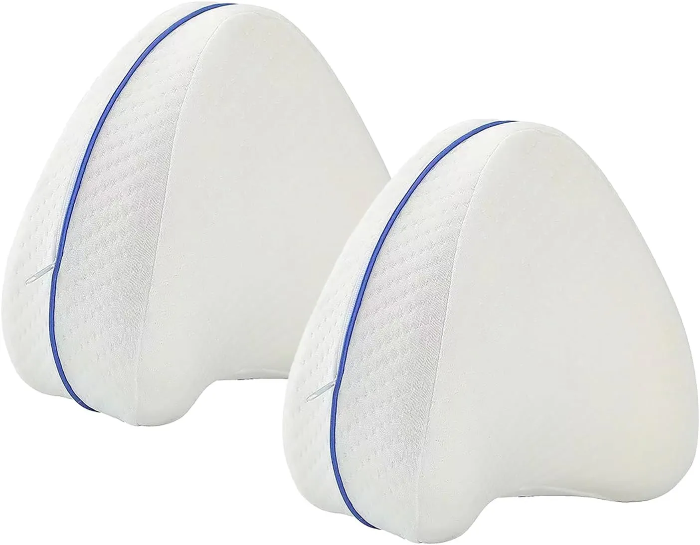 2 pcs Replacement Pillow Case for Contour Legacy Leg，Washable Zippered，Lightweight and Soft， Cover ONLY（White）