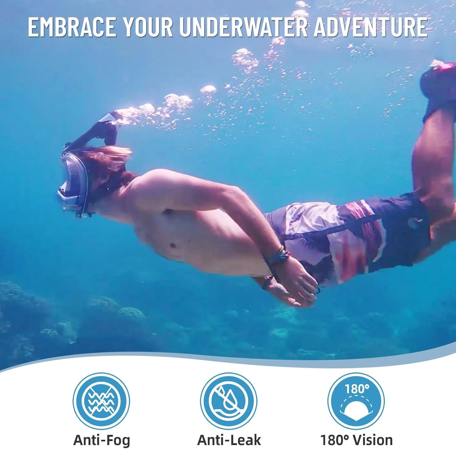 2025 New Full Face Snorkel Mask Adult, Patented Electric Snorkeling Gear for Adults, Foldable Snorkel Set with Detachable Camera Mount, SGS Certified Safety, Anti-Leak & Anti-Fog