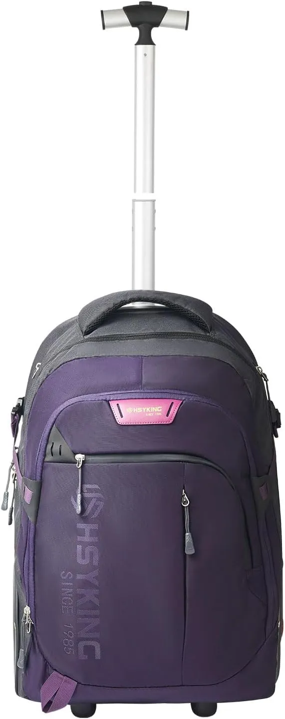 22 Inches Large Wheeled Rolling Laptop Backpack for Business and Travel Wheeled Adult Laptop Backpack