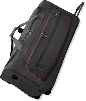 22"/30"/36" Rolling Duffel Bag Travel Wheeled Luggage Suitcase (Black, 30-inch)
