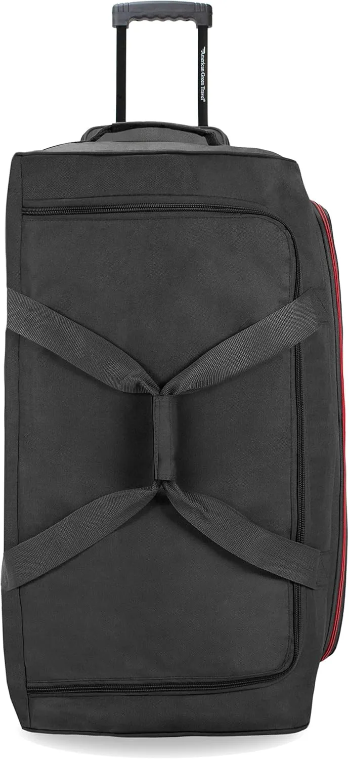 22"/30"/36" Rolling Duffel Bag Travel Wheeled Luggage Suitcase (Black, 30-inch)