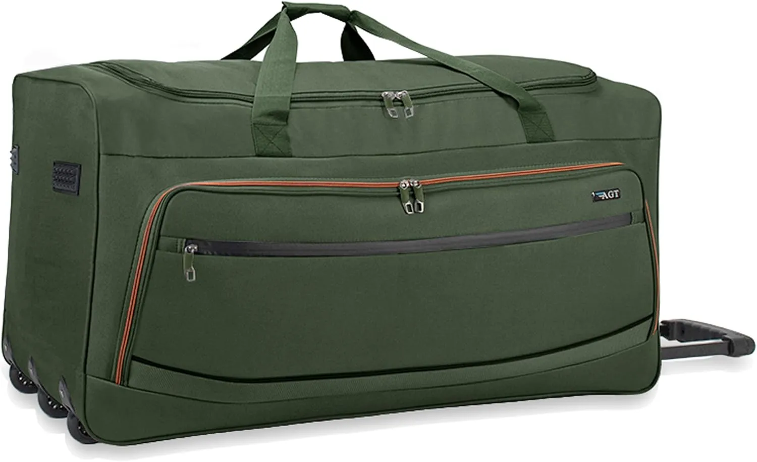 22"/30"/36" Rolling Duffel Bag Travel Wheeled Luggage Suitcase (Olive, 36-inch)