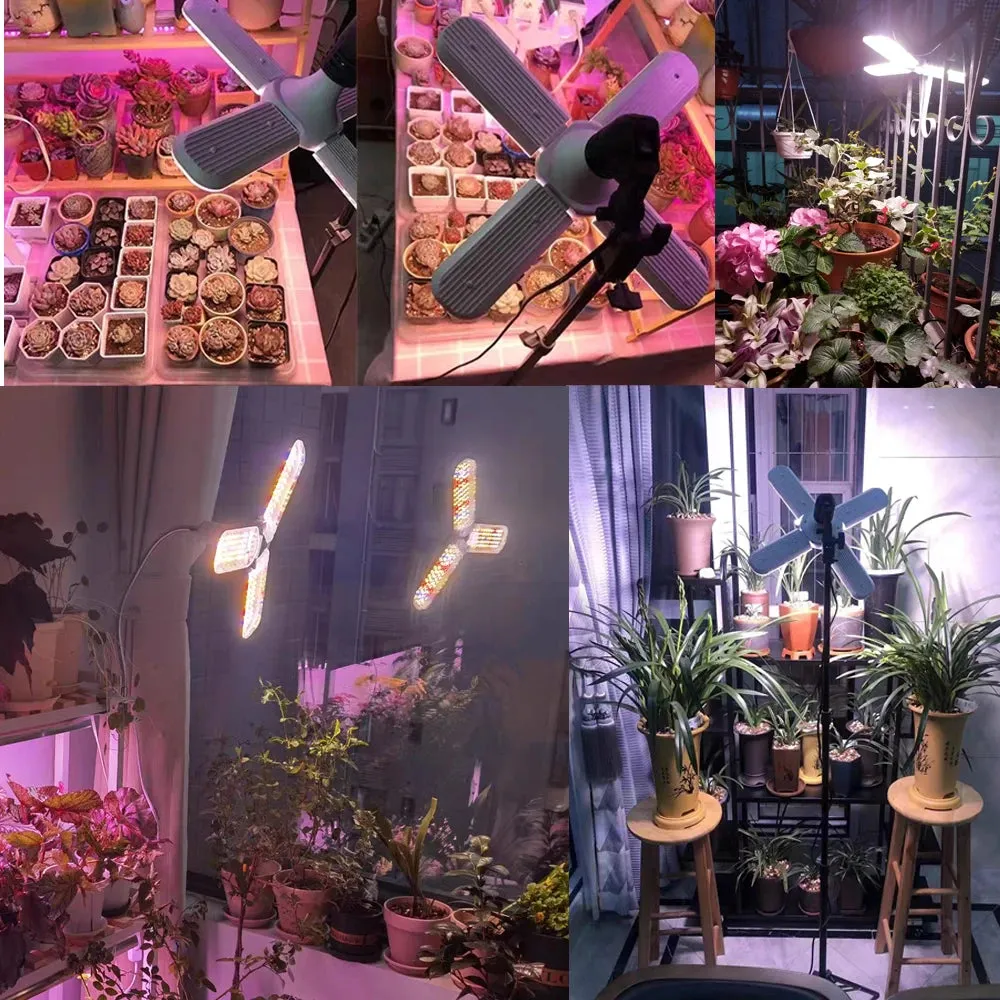 24W/36W/48W Foldable LED Grow Light Full Spectrum E27 – Plant Growing Light for Indoor Plants and Seedlings