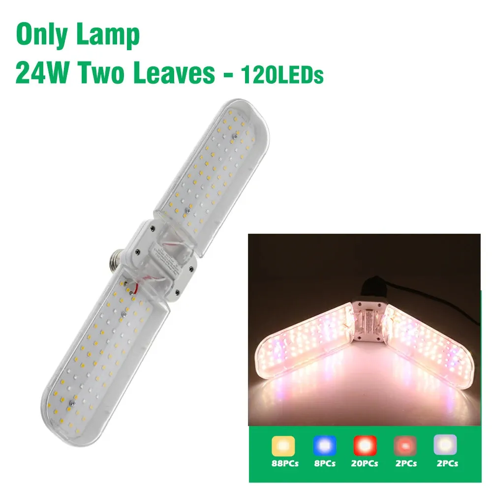24W/36W/48W Foldable LED Grow Light Full Spectrum E27 – Plant Growing Light for Indoor Plants and Seedlings