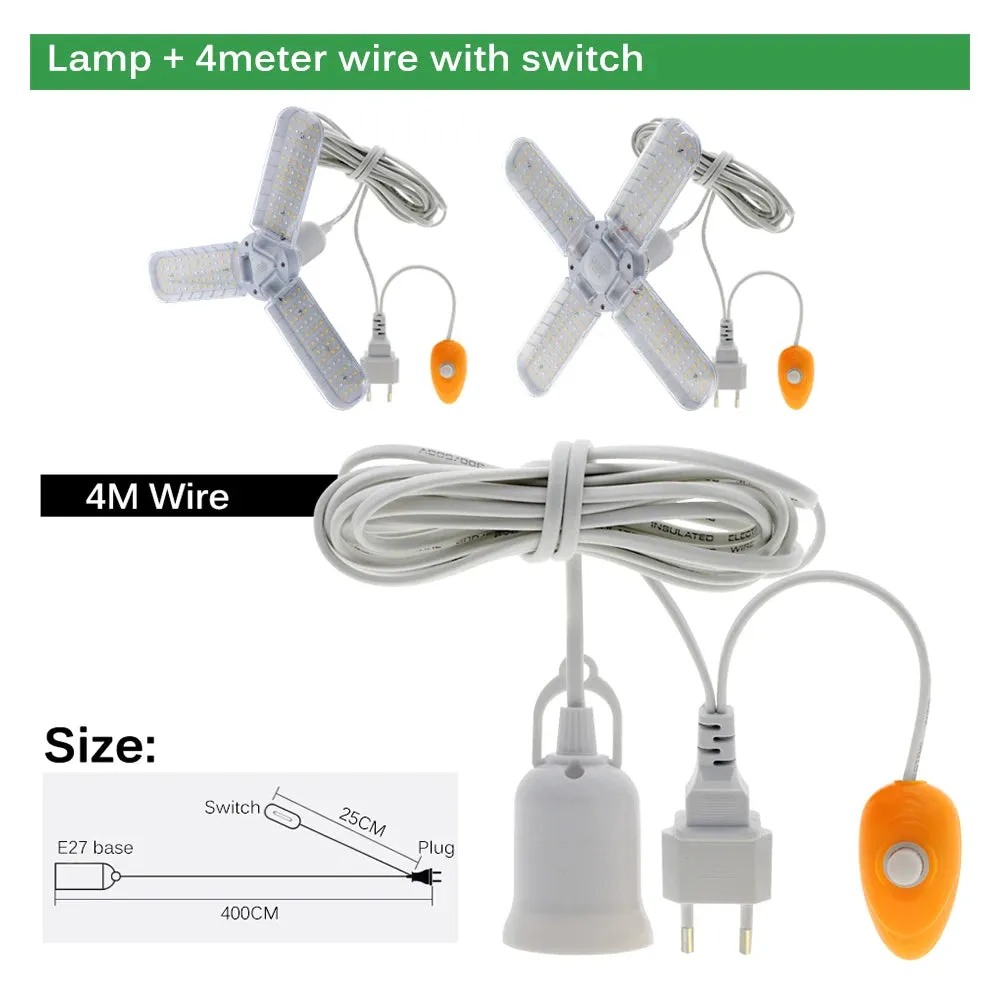 24W/36W/48W Foldable LED Grow Light Full Spectrum E27 – Plant Growing Light for Indoor Plants and Seedlings