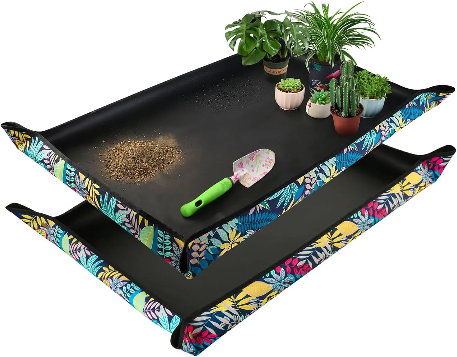 2PCS 43.5"x 29.5" Extra Large Repotting Mat for Indoor Plants Transplanting and Mess Control Gardening Gifts for Women Men