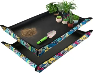 2PCS 43.5"x 29.5" Extra Large Repotting Mat for Indoor Plants Transplanting and Mess Control Gardening Gifts for Women Men