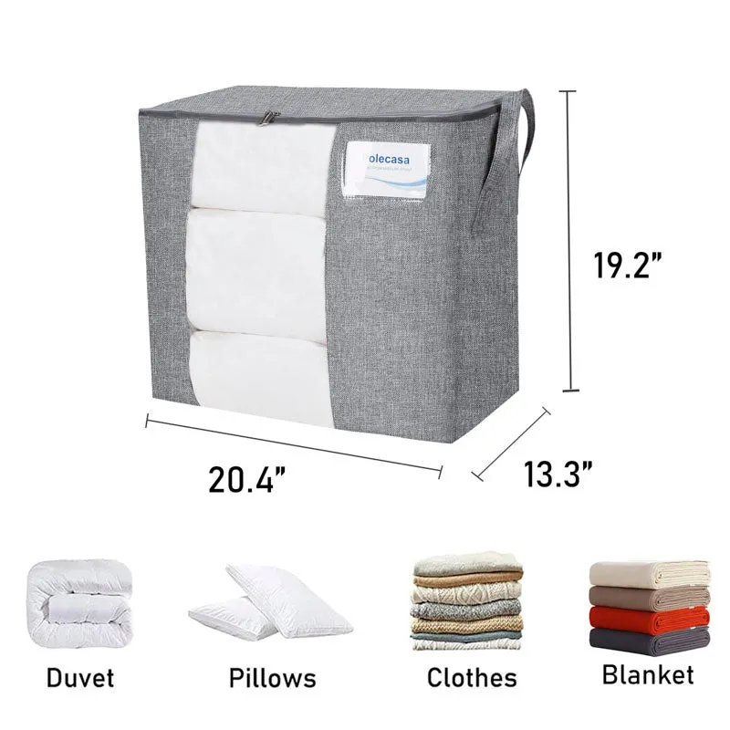 3 Pack Clothes Storage Bag with Clear Window