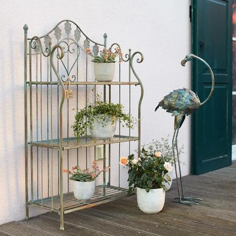 3 Tier Shelf Folding Metal Plant Stand