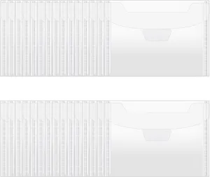 30 Pcs Large Clear Stamp and Die Storage Bags 9.4x7 Inch, Resealable Plastic Craft Organizer Pockets for Scrapbooking, Card Making, Cricut Dies, DIY Paper Crafts