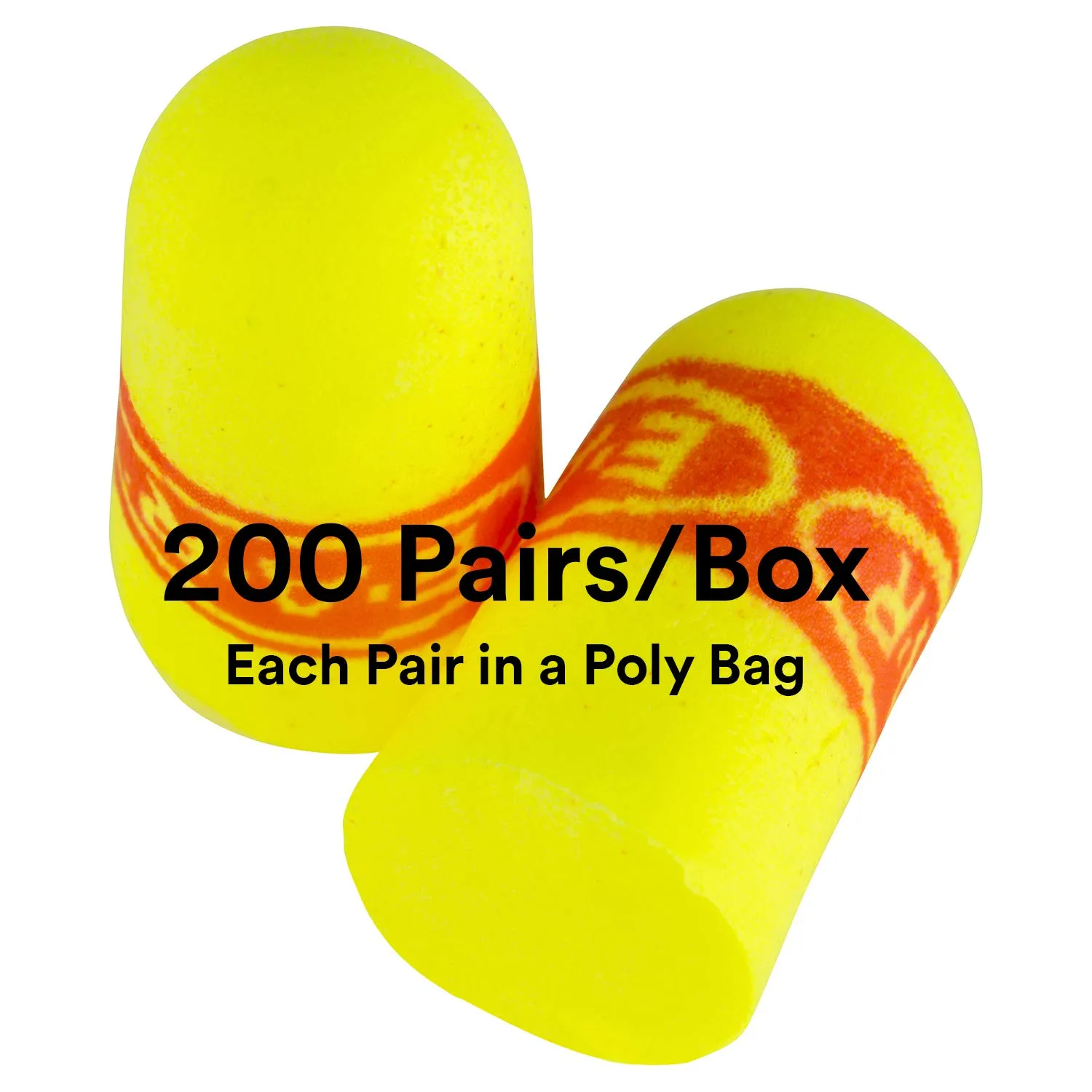 3M Ear Plugs, 200 Pairs/Box, E-A-Rsoft SuperFit 312-1256, Uncorded, Disposable, Foam, NRR 33, Drilling, Grinding, Machining, Sawing, Sanding, Welding, 1 Pair/Poly Bag