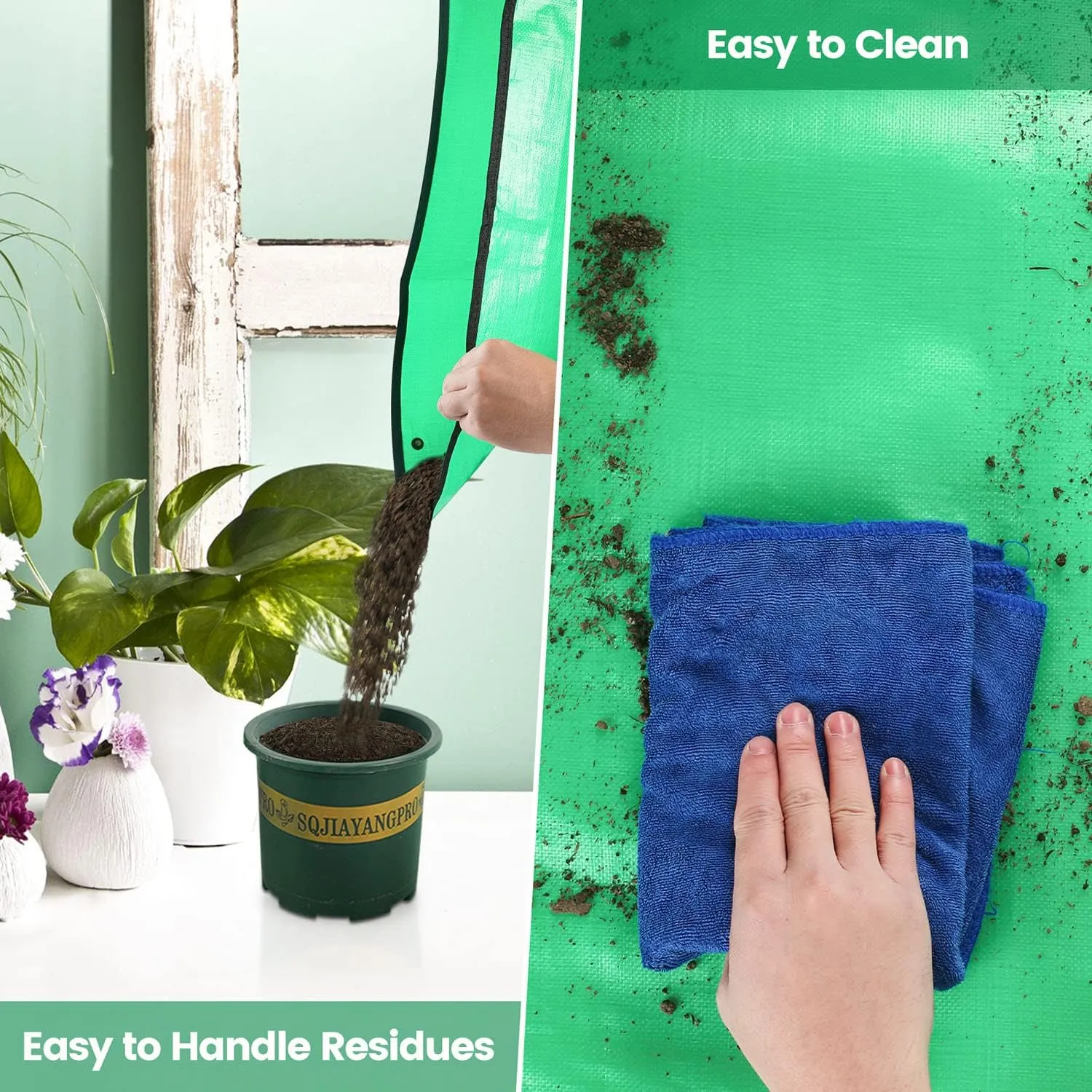 3PCS 39.5" x 31.5" Large Potting Mat for Indoor Plants Transplanting and Dirt Control Garden Gifts for Women Men