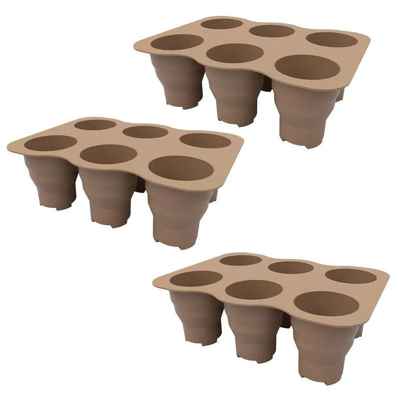 3pcs Foldable Silicone Plant Germination Seed Starter for Vegetables Flowers