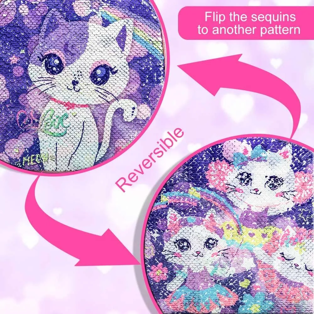 3PCS Rolling Backpack for Girls and Boys， Kids Unicorn Dinosaur Wheeled Bookbag