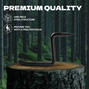 4 Inch Screw-in Hunting Tree Steps, Self-Tapping Tree Stand Steps with Anti-Slip Knurling Pattern for Hunting, Climbing, Outdoor Adventure