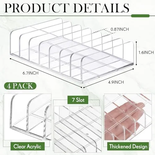 4 Pack Clear Acrylic Cd Holder, Dvd/cd Storage Box Record Display Rack Organizers Holds up to 14 Standard DVD Cases for Media Shelf Storage and Organization