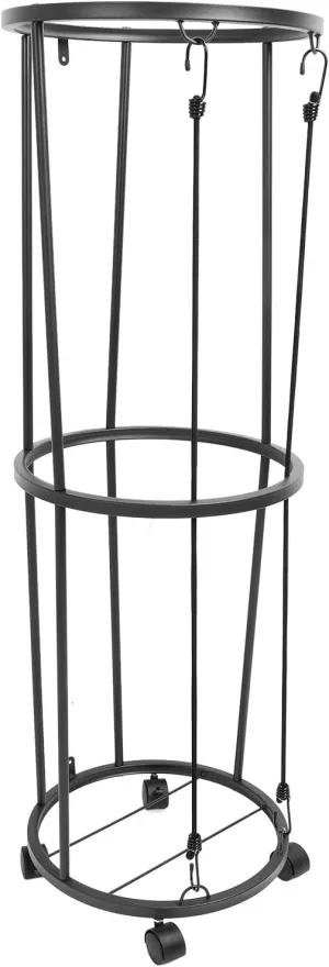 40.2x13.0x13.0in Ball Storage Rack Rolling Metal Lockable Ball Organizer for Basketball Soccer Volleyball