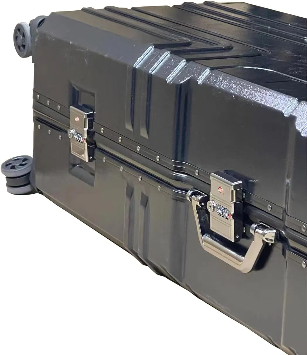 43" Multi-purpose Hard Case with Waterproof & Roller Wheels for Roll Banner Stand, Tripod, Equipment, Electronics, Instruments & More