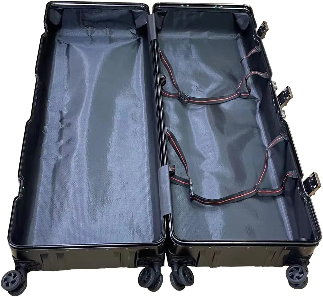 43" Multi-purpose Hard Case with Waterproof & Roller Wheels for Roll Banner Stand, Tripod, Equipment, Electronics, Instruments & More