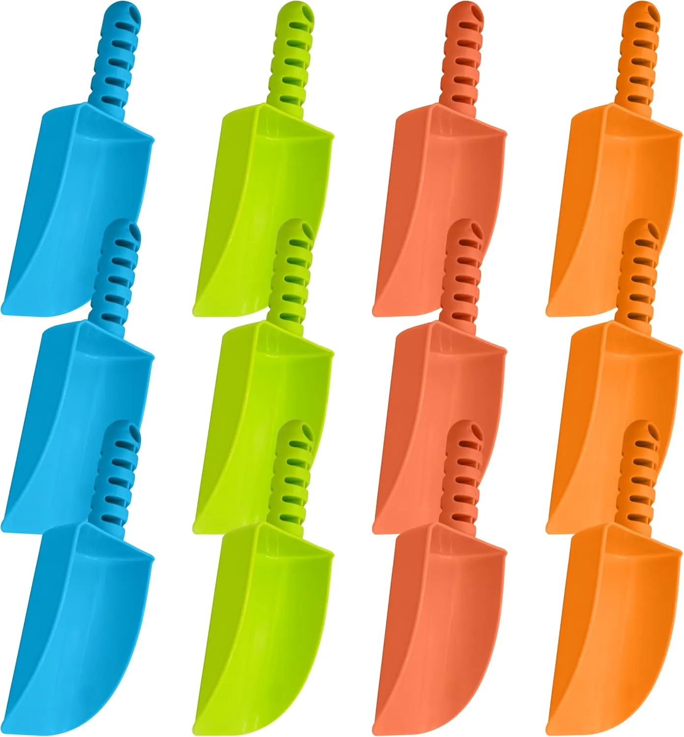 4E's Novelty Sand Shovel for Kids Bulk, 12 Pack Heavy Duty Plastic Beach Shovels - for Planting, Toddler Digging & Garden Tool, Sandbox Toys, End of Year Student Gifts from Teacher
