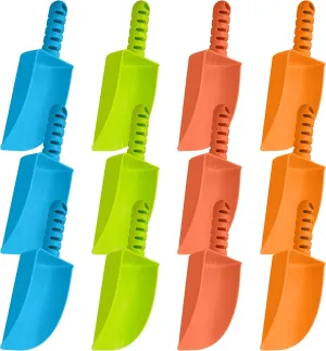 4E's Novelty Sand Shovel for Kids Bulk, 12 Pack Heavy Duty Plastic Beach Shovels - for Planting, Toddler Digging & Garden Tool, Sandbox Toys, End of Year Student Gifts from Teacher