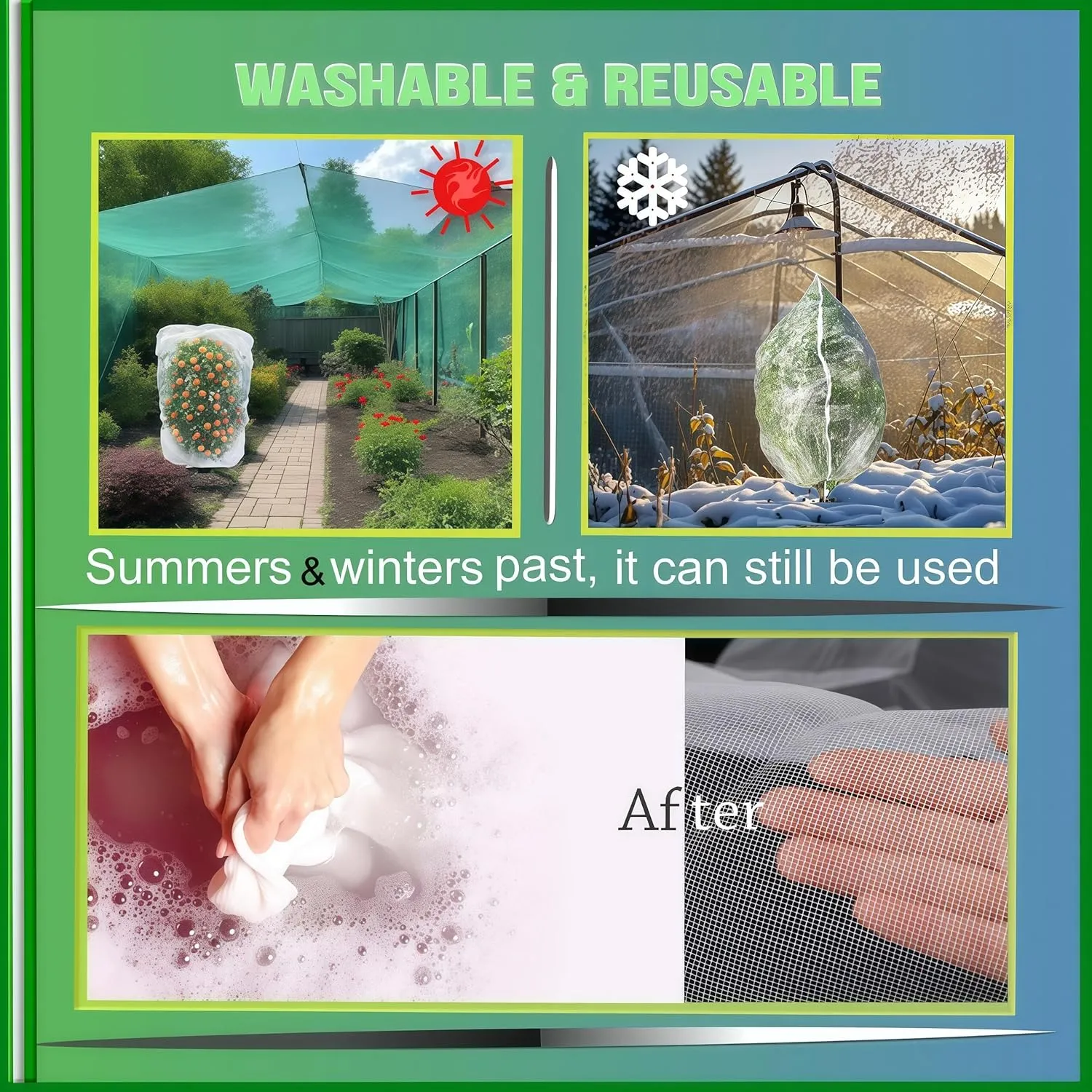 4Pcs 4×5ft Durable Garden Mesh Netting, Pest Barrier & Bird Net for Protect Fruit Tree Blueberry Bush, Reusable Insect Bag with Drawstring, Anti Animal Plant Cover from Deer,Squirrels