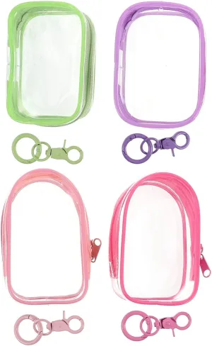 4pcs Mini Doll Bag Toy Figure Display Case Bag Portable Zipper Pouch for Collectibles