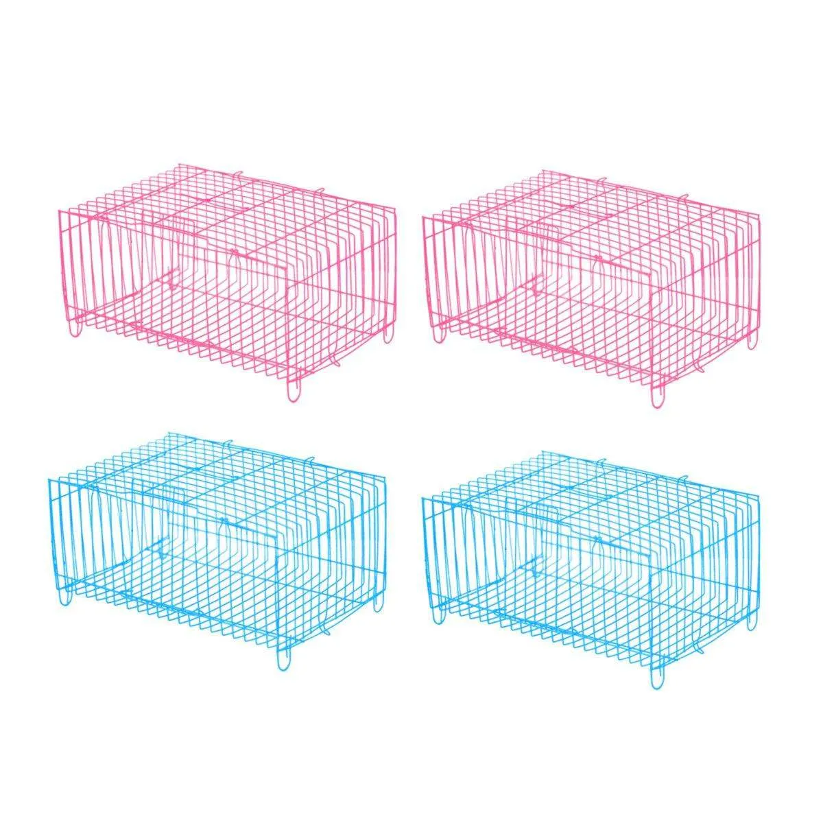4PCS Pet Transport Cage Set Durable & Lightweight for Small Pets