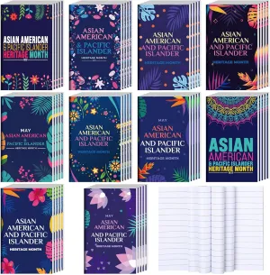 50 Pcs Asian American and Pacific Islander Heritage Month Giveaways Notebook Asian American and Pacific Islander Heritage Month Giveaways Journals Gifts Bulk Notepads for Women Men Notepads