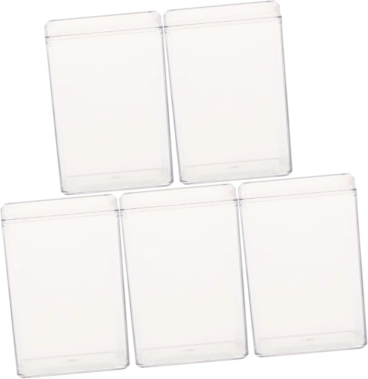 5pcs Display Cases Figures Transparent Storage Boxes for Dolls and Collectibles Versatile Handicrafts Organizer Simple and Stylish Home