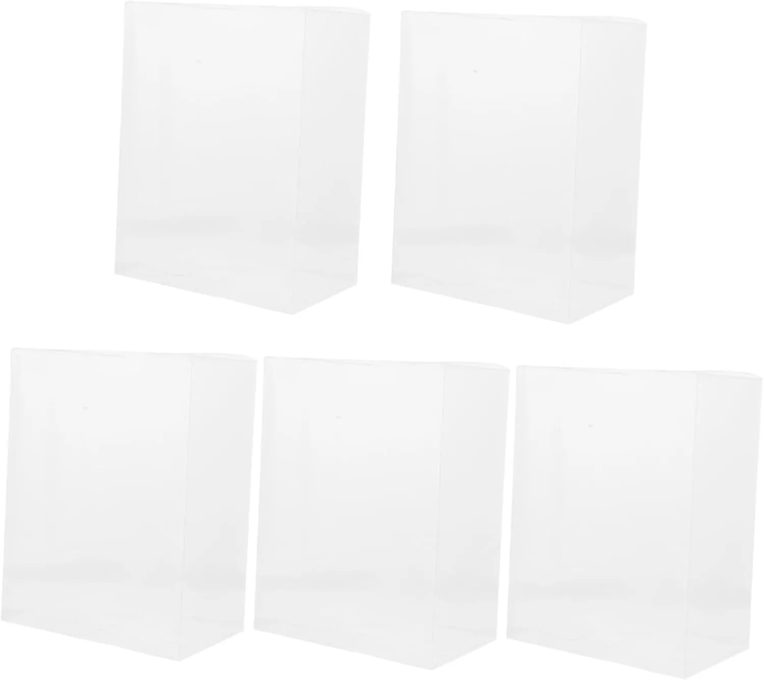 5pcs Stackable Mini Display Case for Action Figures Dustproof Storage Box Door for Collectibles Showcase