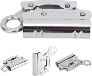 6KN Alloy Steel Climbing Self Locking Device, Anti Fall Safety Equipment Heavy Duty Fall Arrest Tool with 20MM Locking Hole for Aerial Work, Construction, Roofing, Rope Access